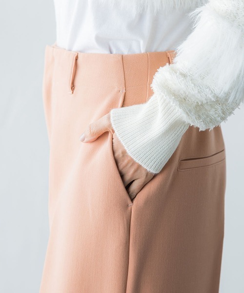 LAUTREAMONT(ロートレアモン)の「2WAYストレッチクリアワイドパンツ≪洗濯機で洗える≫(スラックス・レディース・ネイビー/ピンク/グリーン/オフホワイト・7号/9号/11号)」の10枚目の写真