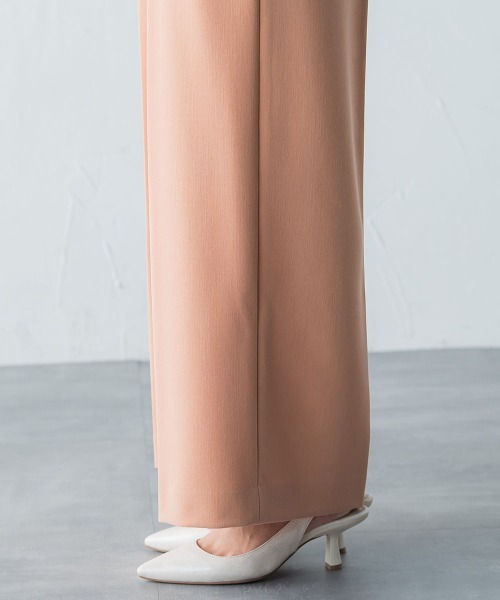 LAUTREAMONT(ロートレアモン)の「2WAYストレッチクリアワイドパンツ≪洗濯機で洗える≫(スラックス・レディース・ネイビー/ピンク/グリーン/オフホワイト・7号/9号/11号)」の12枚目の写真
