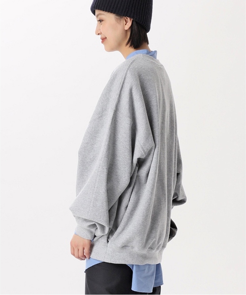 PRE_（プレ）の「《追加》【PRE_/プレ】ビッグスリーブスウェット（スウェット・レディース・チャコールグレー/ブラック・FREE）」の13枚目の写真