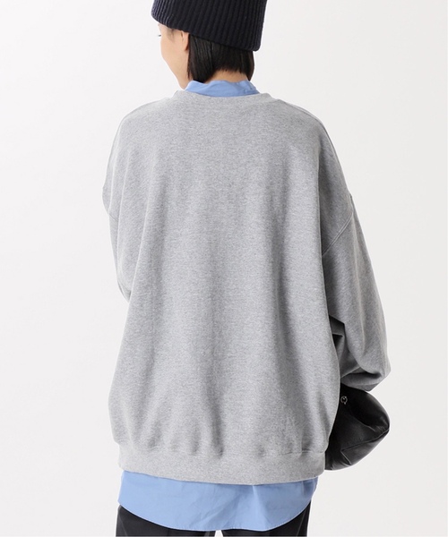 PRE_（プレ）の「《追加》【PRE_/プレ】ビッグスリーブスウェット（スウェット・レディース・チャコールグレー/ブラック・FREE）」の12枚目の写真