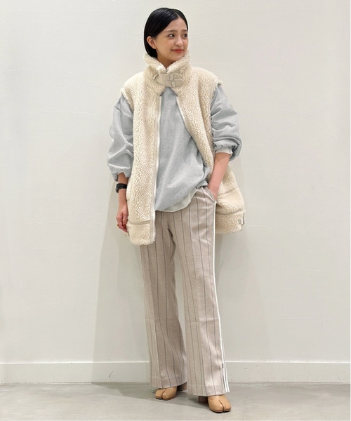 PRE_（プレ）の「《追加》【PRE_/プレ】ビッグスリーブスウェット（スウェット・レディース・チャコールグレー/ブラック・FREE）」の7枚目の写真