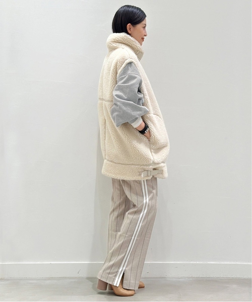 PRE_（プレ）の「《追加》【PRE_/プレ】ビッグスリーブスウェット（スウェット・レディース・チャコールグレー/ブラック・FREE）」の6枚目の写真