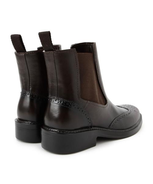 Another Edition（アナザーエディション）の「メダリオンレインショートブーツ/BC メダリオン R/SBT（レインシューズ・レディース・ブラック/ダークブラウン・38/37/36）」の3枚目の写真