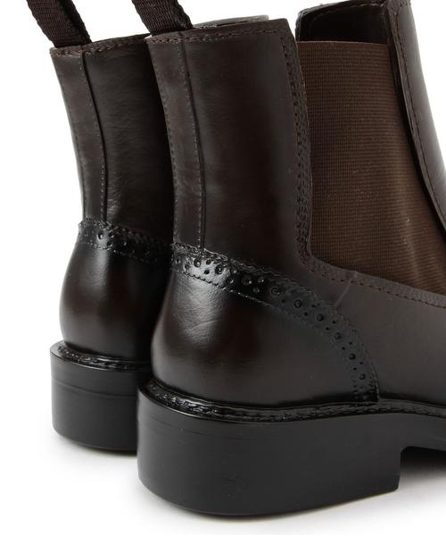 Another Edition（アナザーエディション）の「メダリオンレインショートブーツ/BC メダリオン R/SBT（レインシューズ・レディース・ブラック/ダークブラウン・38/37/36）」の5枚目の写真