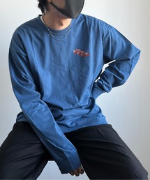 y/m by れぽすけ | ロゴプリントオーバーサイズロンT(Tシャツ/カットソー)