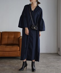 Bonjour Sagan | 袖フレアシャツワンピース(シャツワンピース)