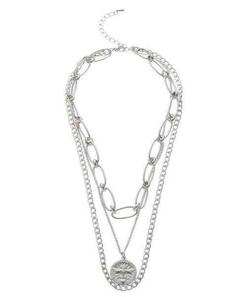 EVRIS（エヴリス）の「WIDE CHAIN 3連ネックレス（ネックレス・レディース・シルバー/ゴールド・FREE）」の4枚目の写真