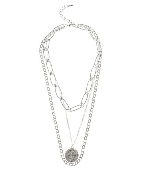 EVRIS（エヴリス）の「WIDE CHAIN 3連ネックレス（ネックレス・レディース・シルバー/ゴールド・FREE）」の3枚目の写真