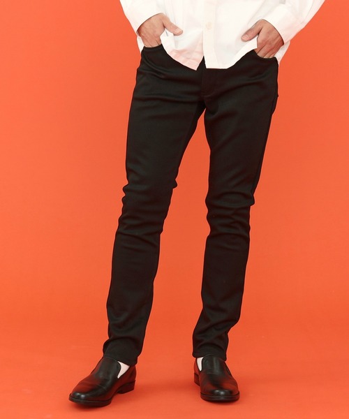 EDWIN（エドウィン）の「EDWIN エドウィン WILD FIRE ハタラクロ メンズ スキニー 暖パンツ ストレッチ 裏起毛（その他パンツ・メンズ・ブラック・M/L/XL/S）」の2枚目の写真