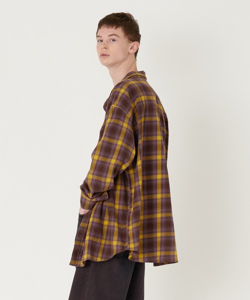 Levi's（リーバイス）の「Levi's/リーバイス SILVERTAB(TM) オーバーサイズシャツ パープル YVES PLAID（シャツ/ブラウス・メンズ・マルチ・L/M/S/XL）」の3枚目の写真