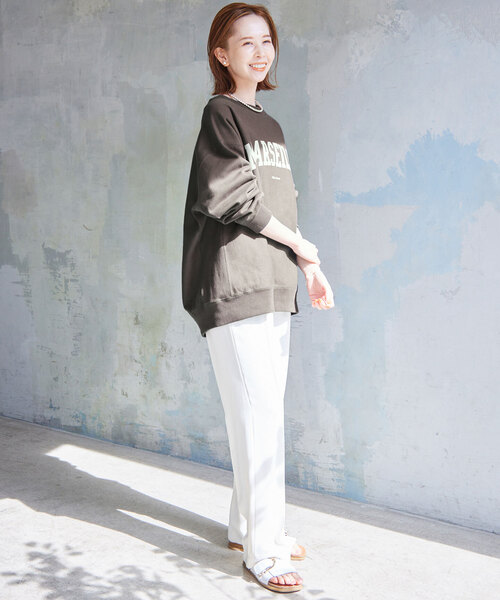 SLOBE IENA（スローブイエナ）の「《追加4》MARSEILLE ロゴスウェット（Tシャツ/カットソー・レディース・グレー/アイボリー/チャコールグレー・FREE）」の5枚目の写真