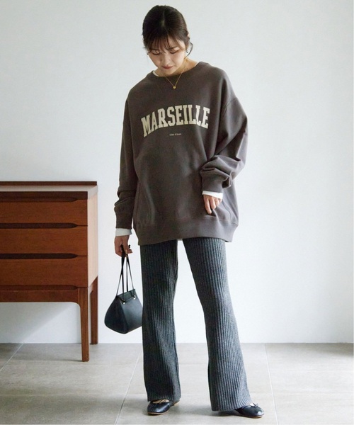 SLOBE IENA（スローブイエナ）の「《追加4》MARSEILLE ロゴスウェット（Tシャツ/カットソー・レディース・グレー/アイボリー/チャコールグレー・FREE）」の8枚目の写真