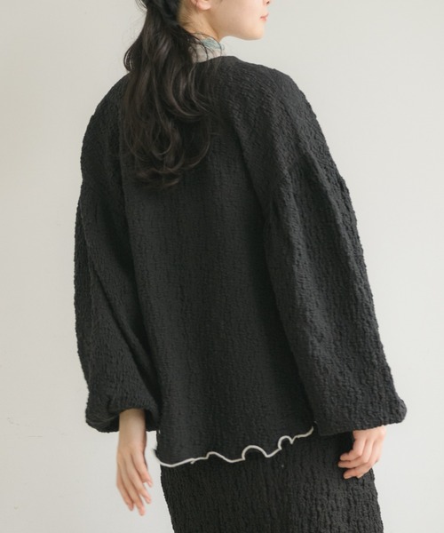 idem(イデム)の「【ZOZOTOWN限定】poco poco mellow cardigan/メロウカーディガン(カーディガン/ボレロ・レディース・ライトグリーン/ブラック・FREE)」の19枚目の写真