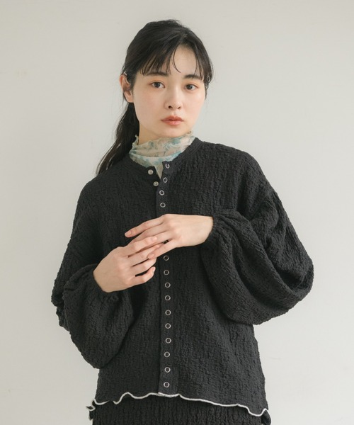 idem(イデム)の「【ZOZOTOWN限定】poco poco mellow cardigan/メロウカーディガン(カーディガン/ボレロ・レディース・ライトグリーン/ブラック・FREE)」の16枚目の写真