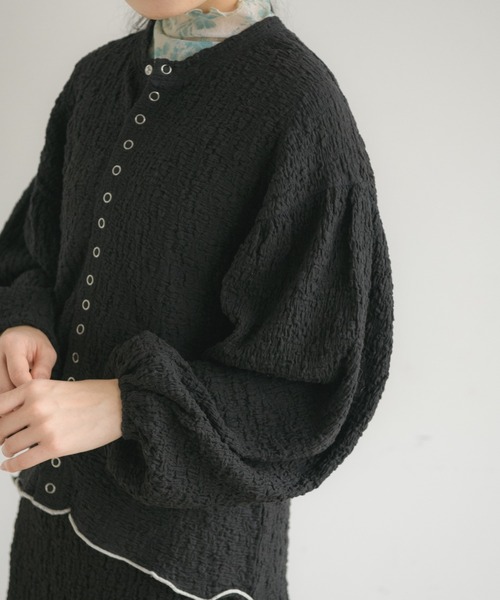 idem(イデム)の「【ZOZOTOWN限定】poco poco mellow cardigan/メロウカーディガン(カーディガン/ボレロ・レディース・ライトグリーン/ブラック・FREE)」の21枚目の写真
