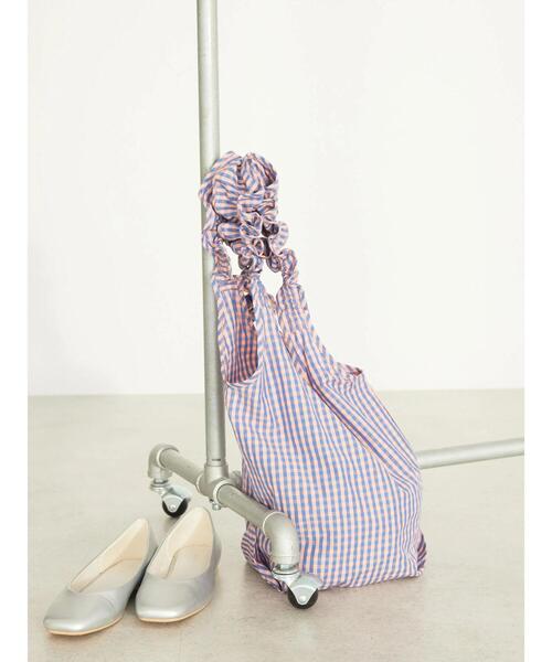 AMERICAN HOLIC（アメリカンホリック）の「ギンガムフリルバッグ（トートバッグ・レディース・ピンク/ホワイト/イエロー/サックスブルー・FREE）」の12枚目の写真