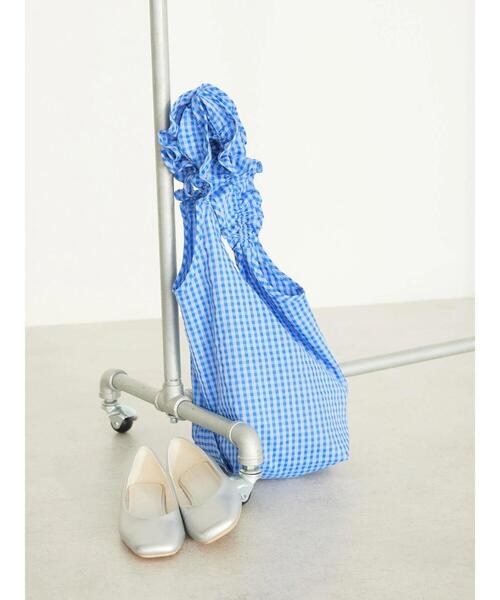 AMERICAN HOLIC（アメリカンホリック）の「ギンガムフリルバッグ（トートバッグ・レディース・ピンク/ホワイト/イエロー/サックスブルー・FREE）」の10枚目の写真