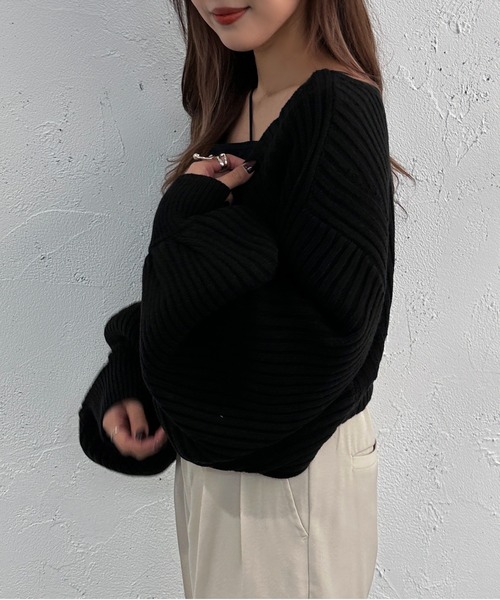 apres jour mignon(アプレジュールミニョン)の「ニットボレロ【ZOZOTOWN限定アイテム】(カーディガン/ボレロ・レディース・ブラック/オレンジ/ライトベージュ・フリー/X-LARGE)」の6枚目の写真