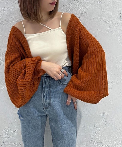 apres jour mignon(アプレジュールミニョン)の「ニットボレロ【ZOZOTOWN限定アイテム】(カーディガン/ボレロ・レディース・ブラック/オレンジ/ライトベージュ・フリー/X-LARGE)」の18枚目の写真