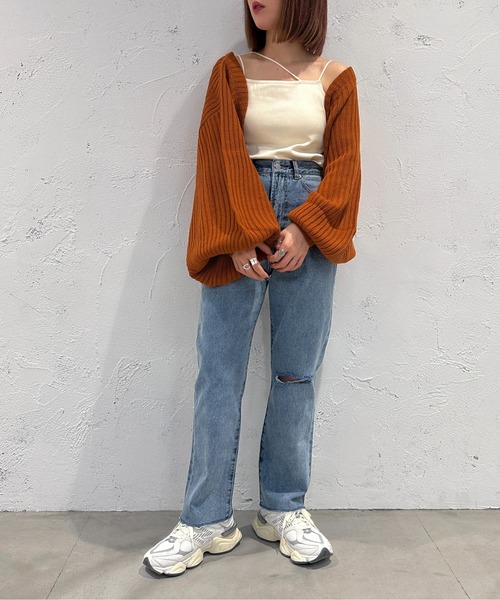apres jour mignon(アプレジュールミニョン)の「ニットボレロ【ZOZOTOWN限定アイテム】(カーディガン/ボレロ・レディース・ブラック/オレンジ/ライトベージュ・フリー/X-LARGE)」の22枚目の写真
