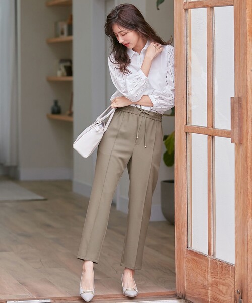 ANY SIS（エニィスィス）の「【美人百花6月号掲載】やみつキレイ パンツ（その他パンツ・レディース・ブラック系/オレンジ系/ライラック系/カーキ系/アイボリー系・2/3/1）」の6枚目の写真