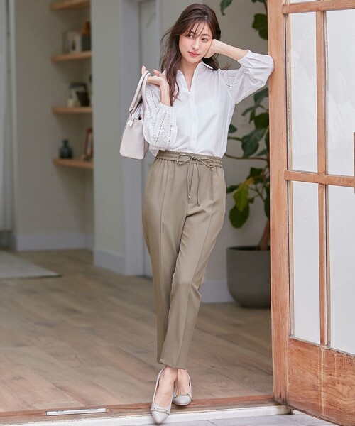 ANY SIS（エニィスィス）の「【美人百花6月号掲載】やみつキレイ パンツ（その他パンツ・レディース・ブラック系/オレンジ系/ライラック系/カーキ系/アイボリー系・2/3/1）」の7枚目の写真