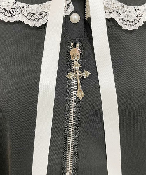 MA*RS（アメーバーマーズ）の「肩開きクロスZIPスライダーブラウス（シャツ/ブラウス・レディース・ブラック/ホワイト×ブラック/ホワイト・FREE）」の20枚目の写真