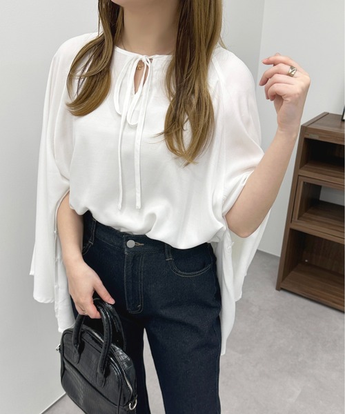 apres jour(アプレジュール)の「スリットスリーブブラウス【ZOZOTOWN限定アイテム】(シャツ/ブラウス・レディース・オフホワイト/ピンク/ブルー・X-LARGE/フリー)」の22枚目の写真