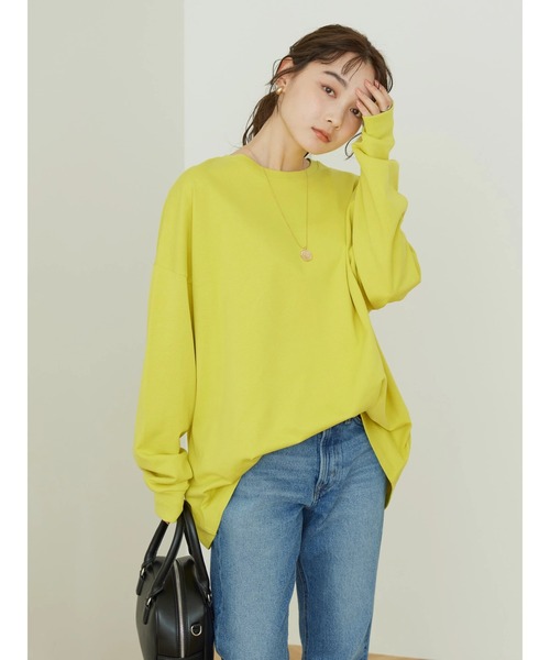 AMERICAN HOLIC（アメリカンホリック）の「ミニ裏毛袖ボリュームカットチュニック（チュニック・レディース・オフホワイト/イエロー/ブルー/ダークネイビー/その他9・M/L）」の22枚目の写真