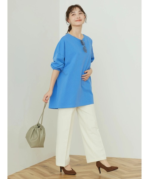 AMERICAN HOLIC（アメリカンホリック）の「ミニ裏毛袖ボリュームカットチュニック（チュニック・レディース・オフホワイト/イエロー/ブルー/ダークネイビー/その他9・M/L）」の14枚目の写真