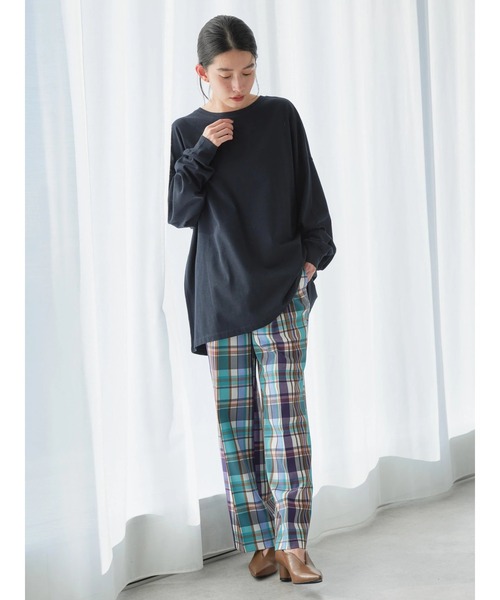 AMERICAN HOLIC（アメリカンホリック）の「ミニ裏毛袖ボリュームカットチュニック（チュニック・レディース・オフホワイト/イエロー/ブルー/ダークネイビー/その他9・M/L）」の19枚目の写真