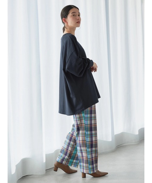 AMERICAN HOLIC（アメリカンホリック）の「ミニ裏毛袖ボリュームカットチュニック（チュニック・レディース・オフホワイト/イエロー/ブルー/ダークネイビー/その他9・M/L）」の15枚目の写真