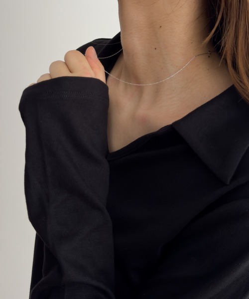 CANAL JEAN（キャナルジーン）の「Pt　THINチェーンネックレス（ネックレス・レディース・ゴールド/シルバー・ONE SIZE）」の4枚目の写真