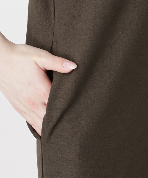 NAVY（ネイビー）の「麻ライクジャンパースカート+半袖Tシャツ セット