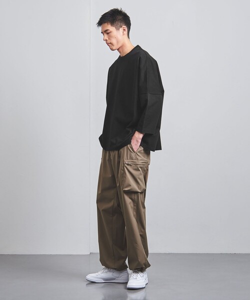 UNITED ARROWS（ユナイテッドアローズ）の「コットン テンジク 8スリーブ ワイドクルーネック（Tシャツ/カットソー・メンズ・ホワイト/ブラック・L/S/M）」の5枚目の写真