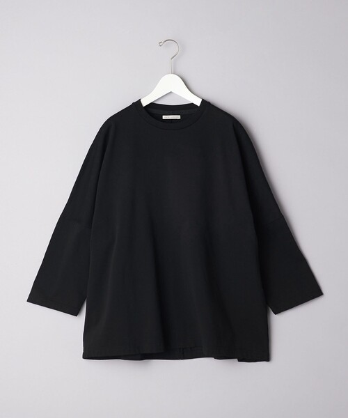 UNITED ARROWS（ユナイテッドアローズ）の「コットン テンジク 8スリーブ ワイドクルーネック（Tシャツ/カットソー・メンズ・ホワイト/ブラック・L/S/M）」の3枚目の写真