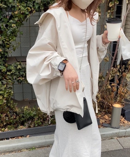 one after another NICE CLAUP（ワンアフターアナザーナイスクラップ）の「【新色追加】ユーティリティマウンテンパーカー（マウンテンパーカー・レディース・アイボリー/ブラック/ピンクベージュ・FREE）」の12枚目の写真