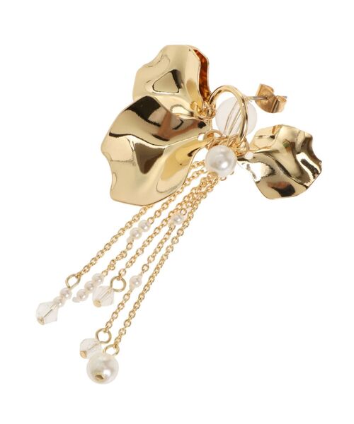 MERCURYDUO（マーキュリーデュオ）の「メタルフラワーモチーフピアス（ピアス（両耳用）・レディース・ゴールド/シルバー・FREE）」の4枚目の写真