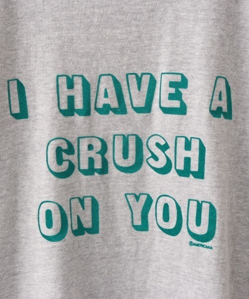 AMERICANA（アメリカーナ）の「[Americana/アメリカーナ] ラフィー天竺 ロゴプリントTシャツ（Tシャツ/カットソー・レディース・ネイビー/グレー/キナリ・ONE SIZE）」の5枚目の写真