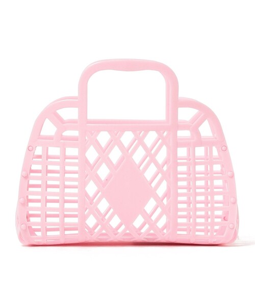 こども ビームス（コドモビームス）の「Sun Jellies / レトロ バスケット ミニ（トートバッグ・キッズ・イエロー/ミント/ラベンダー/ピンク/ブラウン系その他2/ライトブルー・ONE SIZE）」の6枚目の写真