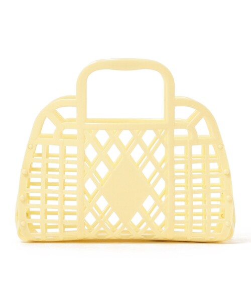こども ビームス（コドモビームス）の「Sun Jellies / レトロ バスケット ミニ（トートバッグ・キッズ・イエロー/ミント/ラベンダー/ピンク/ブラウン系その他2/ライトブルー・ONE SIZE）」の5枚目の写真