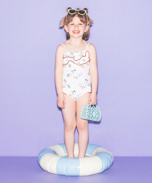 こども ビームス（コドモビームス）の「Sun Jellies / レトロ バスケット ミニ（トートバッグ・キッズ・イエロー/ミント/ラベンダー/ピンク/ブラウン系その他2/ライトブルー・ONE SIZE）」の7枚目の写真