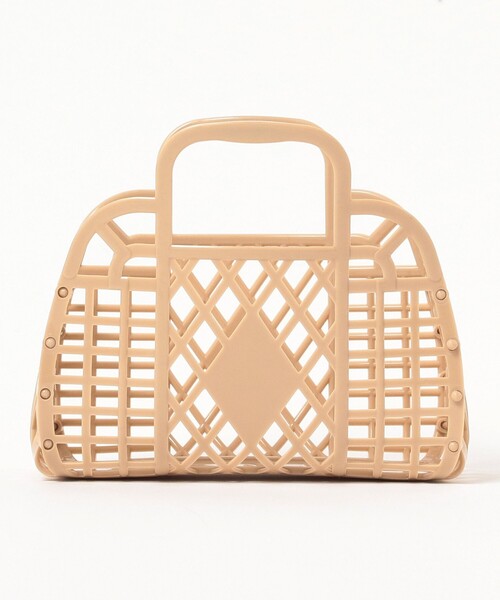 こども ビームス（コドモビームス）の「Sun Jellies / レトロ バスケット ミニ（トートバッグ・キッズ・イエロー/ミント/ラベンダー/ピンク/ブラウン系その他2/ライトブルー・ONE SIZE）」の9枚目の写真