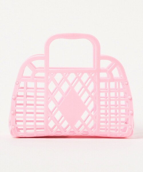 こども ビームス（コドモビームス）の「Sun Jellies / レトロ バスケット ミニ（トートバッグ・キッズ・イエロー/ミント/ラベンダー/ピンク/ブラウン系その他2/ライトブルー・ONE SIZE）」の15枚目の写真