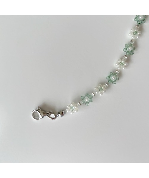 tone(トーン)の「【tanmen】フラワービーズブレスレット(MA)(ブレスレット・レディース・ブラウン/グリーン/ブルー・FREE)」の9枚目の写真