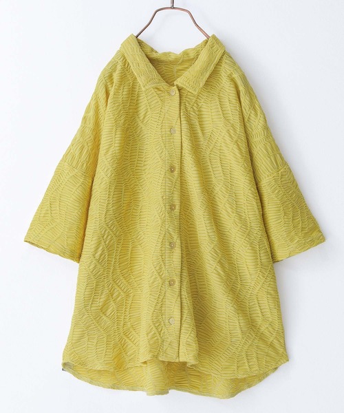 osharewalker(オシャレウォーカー)の「『ジオメトリック半袖シャツ』(シャツ/ブラウス・レディース・ブラック/オフホワイト/イエロー・FREE)」の21枚目の写真