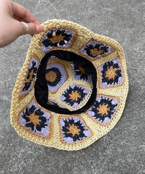 CIAOPANIC（チャオパニック）の「サマークロシェハット（ハット・レディース・ピンク/ベージュ・FREE）」の6枚目の写真