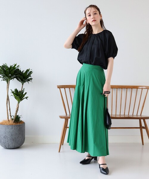 Ray BEAMS(レイビームス)の「Ray BEAMS / シアー ボリューム スリーブ ブラウス(シャツ/ブラウス・レディース・ブラック/オレンジ系その他・ONE SIZE)」の3枚目の写真