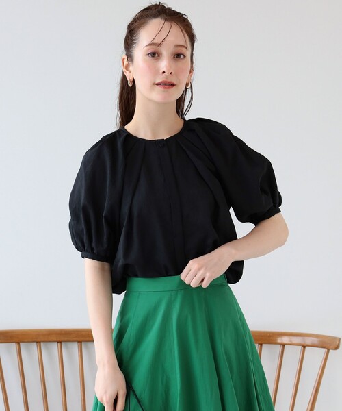 Ray BEAMS(レイビームス)の「Ray BEAMS / シアー ボリューム スリーブ ブラウス(シャツ/ブラウス・レディース・ブラック/オレンジ系その他・ONE SIZE)」の9枚目の写真