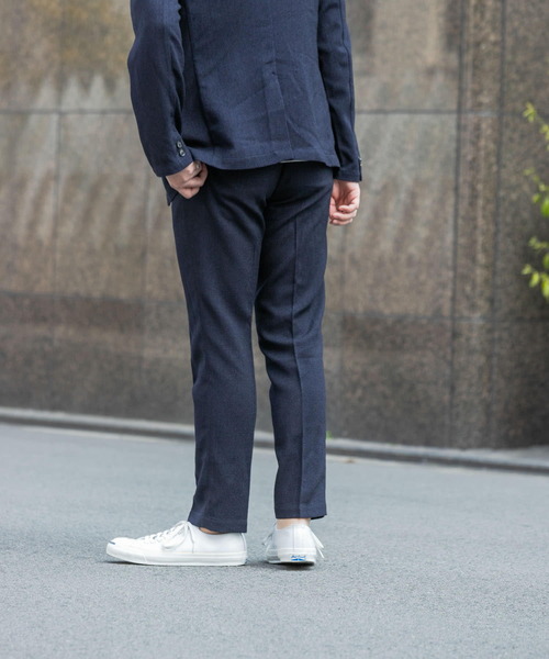 URBAN RESEARCH ROSSO MEN（アーバンリサーチロッソメン）の「『XLサイズあり』『セットアップ対応』サマーツイードテーパードパンツ（スーツパンツ・メンズ・ネイビー/ブラック・MEDIUM/LARGE/X-LARGE）」の5枚目の写真